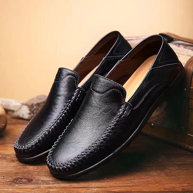 Men's Loafers & Slip-Ons Moccasin Comfort Shoes Casual Outdoor Daily Faux Leather Breathable Loafer Black Brown Spring2