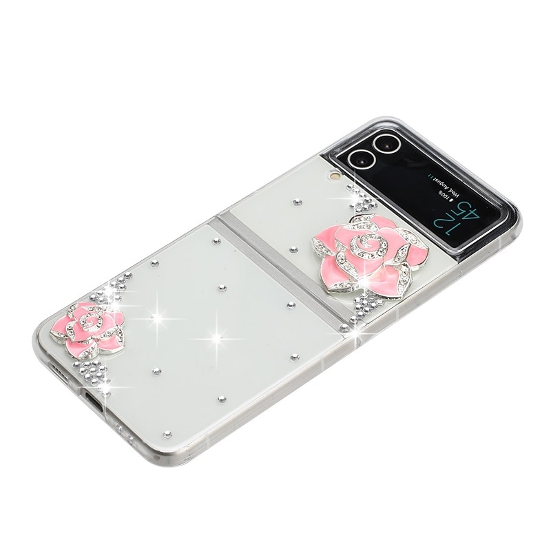 Phone Case For Samsung Galaxy Z Flip 7 Z Flip 6 Z Flip 5 Z Flip 4 Z Flip 3 Flip Flip Bling Rhinestone Crystal Diamond PC4