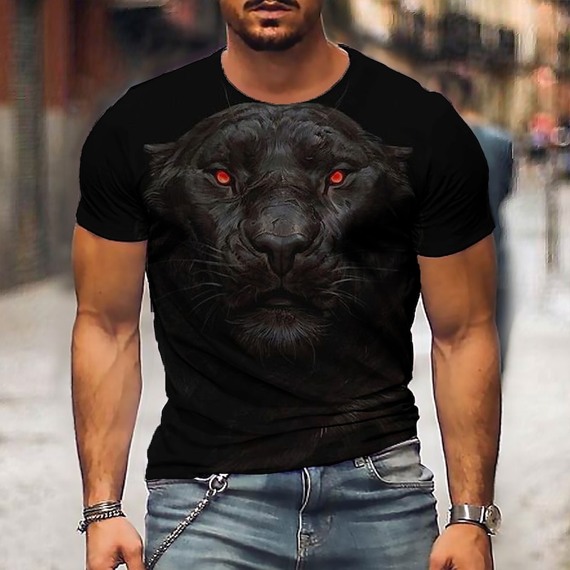 Men's Unisex Animal Graphic Prints T Shirt Short Sleeve T shirt 3D Print Crew Neck Shirt Sports Designer Casual Outdoor Street Daily 1 2 3 Summer Clothing Apparel S M L XL XXL 3XL 4XL2
