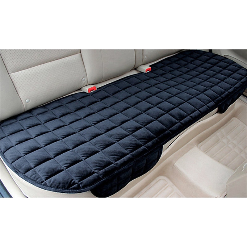 Plush Plaid Thicken Warm Car Seat Cushion Pad Car Seat Protector Car Front Rear Seat Covers For Car SUV Truck Car Accessories3