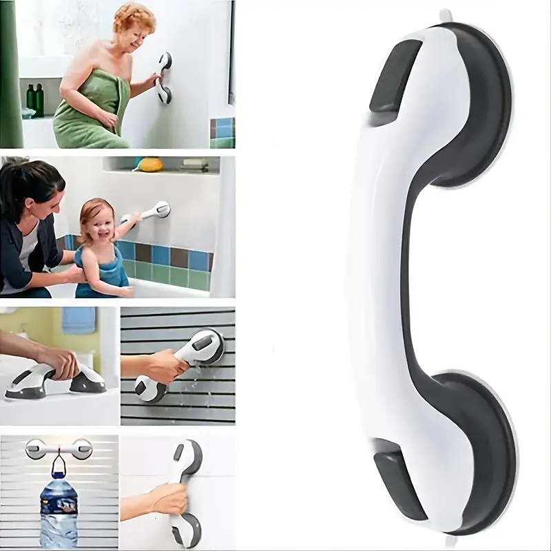 Shower Caddy Toilet Bathroom Armrest Suction Cups Non Slip Large Glass Doors And Windows Sliding Door Suction Cups Non Punching Non Marking Handle