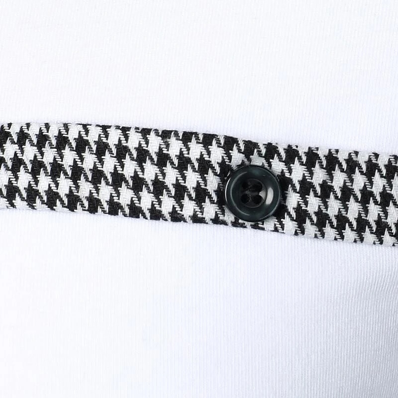 Men's Polo Shirt Golf Shirt Date Vacation Lapel Button Short Sleeves Fashion Plaid / Striped / Chevron / Round Solid / Plain Color Summer Dry-Fit Black White Navy Blue Sky Blue Polo Shirt4