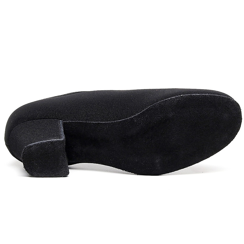 Women's Black Oxford Ballroom Dance Shoes – Canvas Lace-Up Latin Practice Shoes with Suede Sole for Professional Performance & Training4