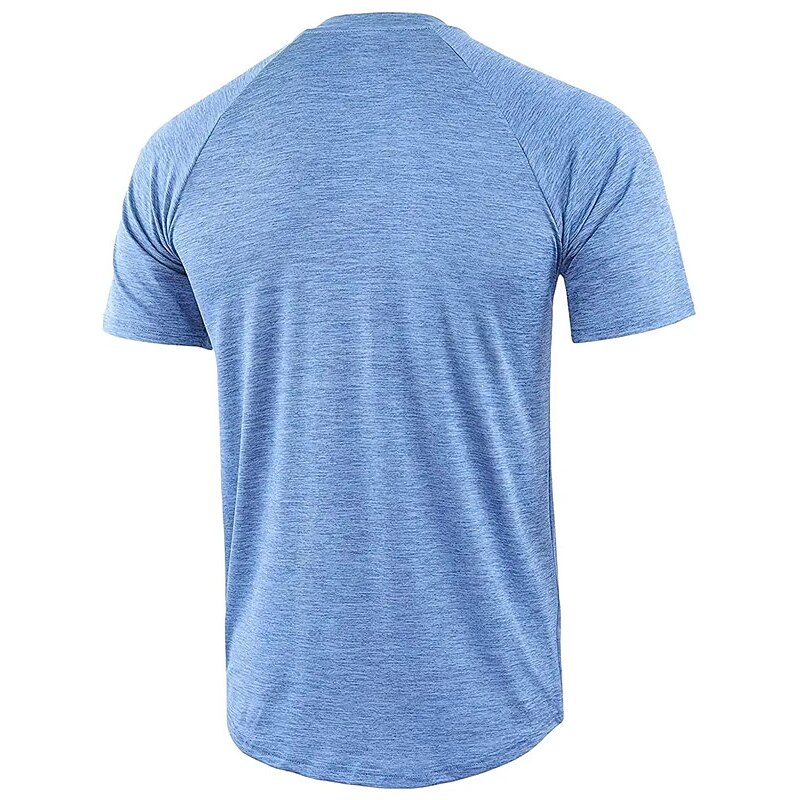 Men's Button T Shirt Henley Shirt Tee Top Short Sleeves Henley Summer Plain Designer Basic Modern Contemporary Vacation Street Going out Light Blue Pink Blue Top Tee for Men4