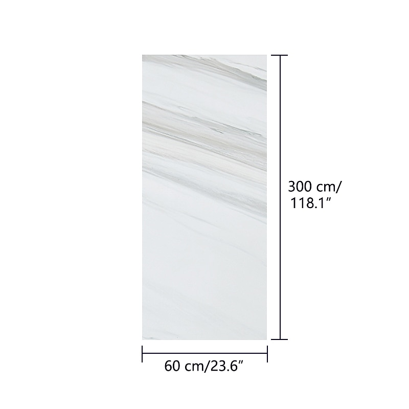 Abstract Marble Wallpaper Mural White Marble Wall Covering Sticker Peel and Stick Removable PVC/Vinyl Material Self Adhesive Wall Decor 300x60cm/118.1x23.62in for Living Room, Kitchen, Bathroom2
