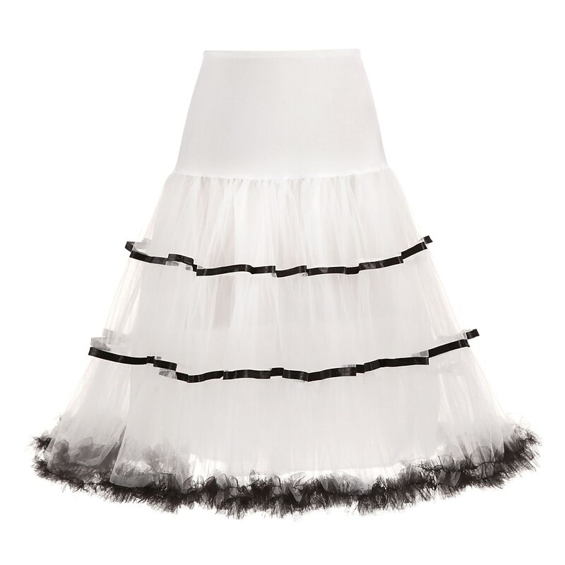 1950s Princess Knee Length Petticoat Hoop Skirt Tutu Under Skirt Fancy Dress Women's Party / Evening Prom Bachelorette Party Adults' Skirt3
