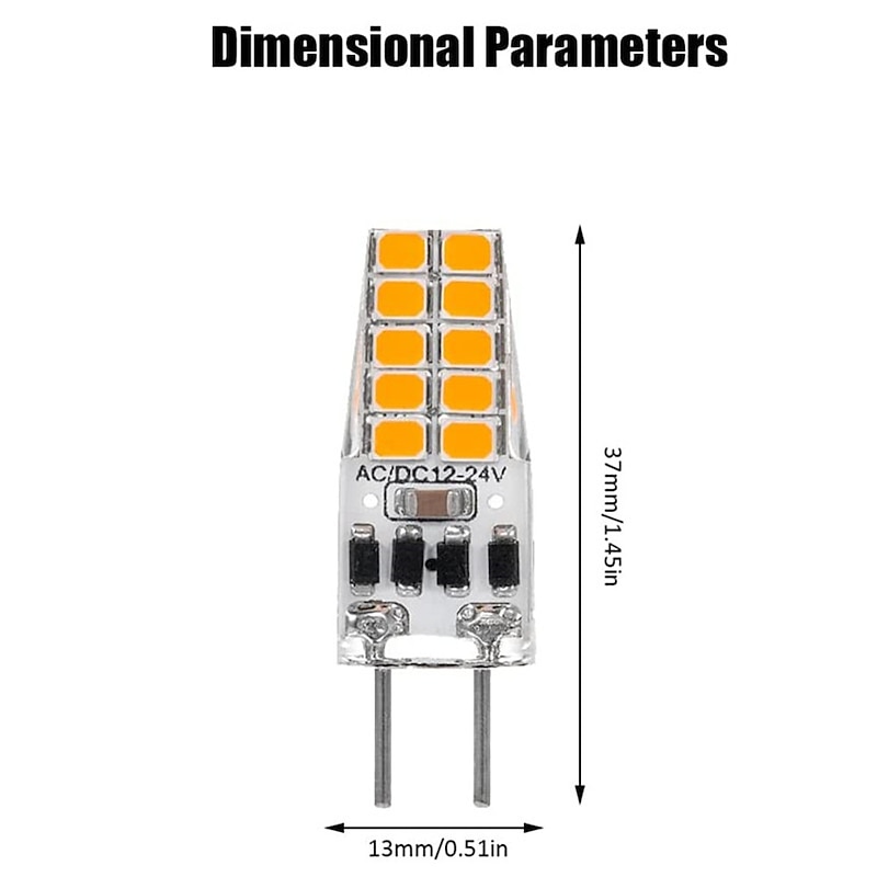 6pcs GY6.35 LED Bulbs Dimmable AC/DC 12-24V SMD2835 20LED Halogen Incandescent Replacement Bulb Led Bombillas Lamp3