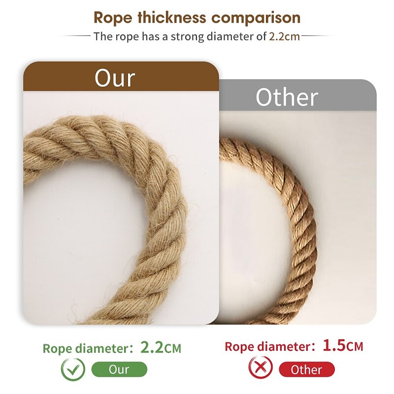 Vintage Hemp Rope Pendant Light Fixture 1 Head 1.5 Meter E26/E27 Base,Retro Hemp Rope Hanging Light Vintage Ceiling Light Lamp Retro Style For Dining Hall Restaurant Bar Lighting， bulb not included3