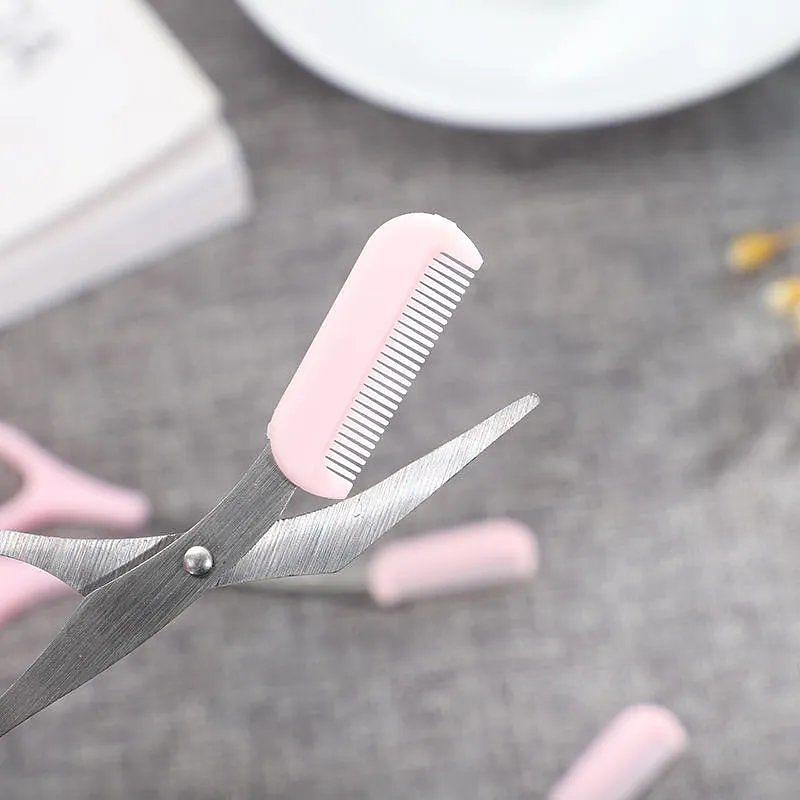 Eyebrow Trimmer Scissor With Comb Lady Woman Men Hair Removal Grooming Shaping Stainless Steel Eyebrow Remover Makeup Tool2