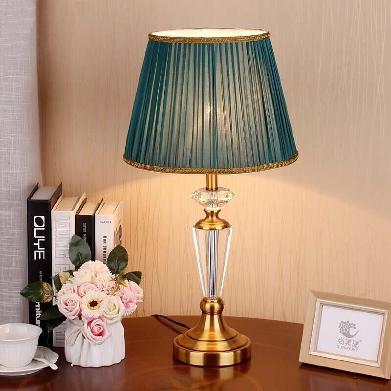 Bedside lamps Multi-shade / Ambient Lamps Crystal / Nordic Style For Living Room / Bedroom Metal Green2