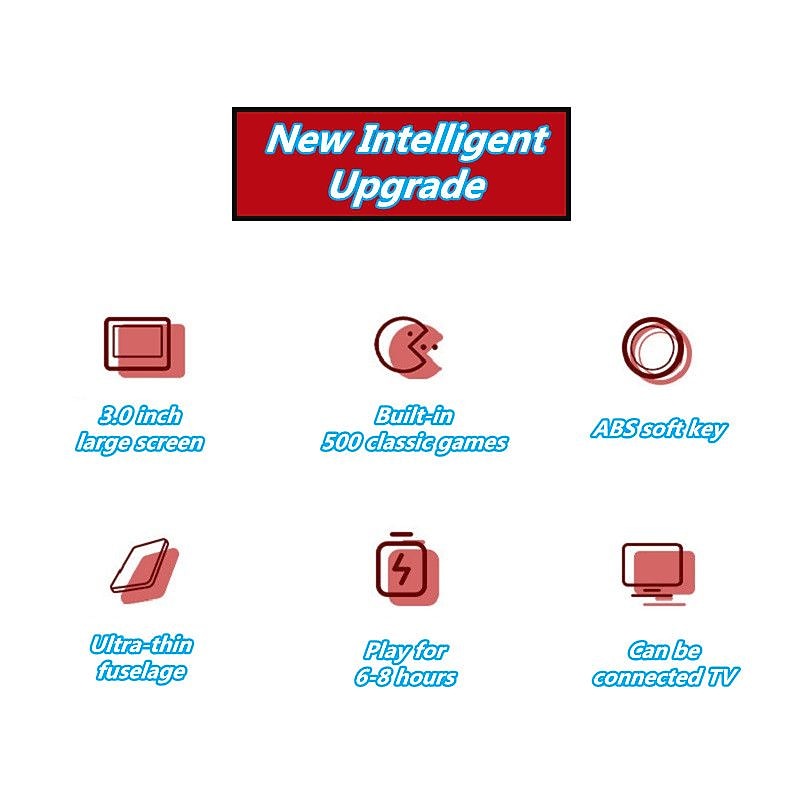 G5 Game Console 500-Games Classic Game Device Ergonomic 3.0'' Screen Handheld Gaming Player for Kids Gift Video Game Console, Christmas Birthday Gift2