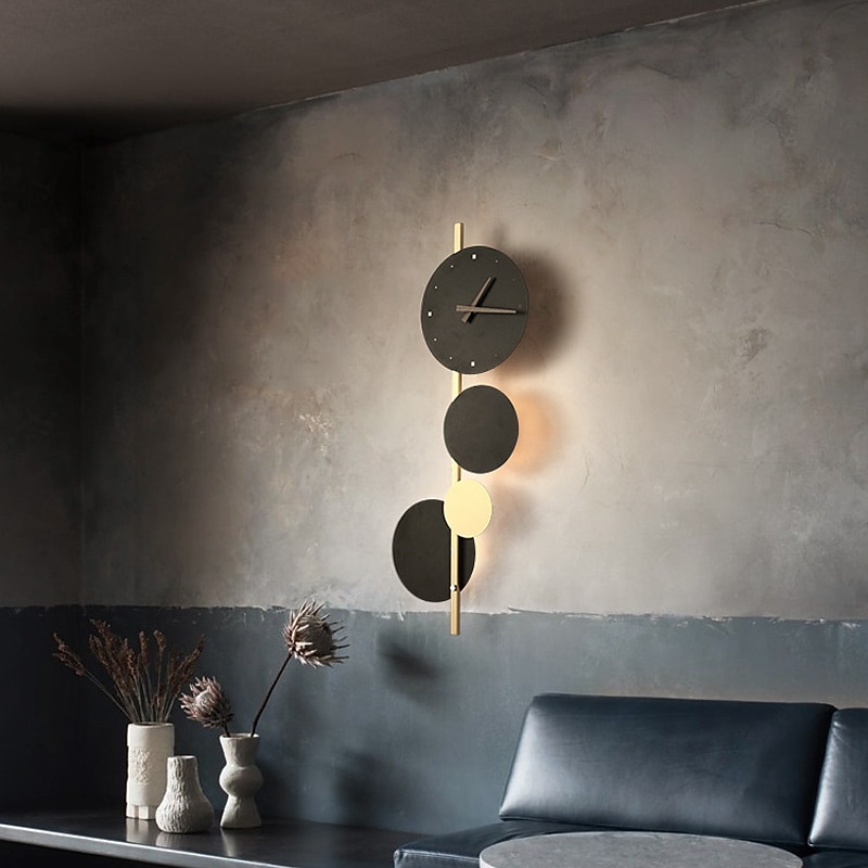 LED Wall Lights Clock Design Circle Design Dimmable 71cm Creative Aisle Bedroom Living Room Background Wall Decoration Wall Sconce Lighting 110-240V3