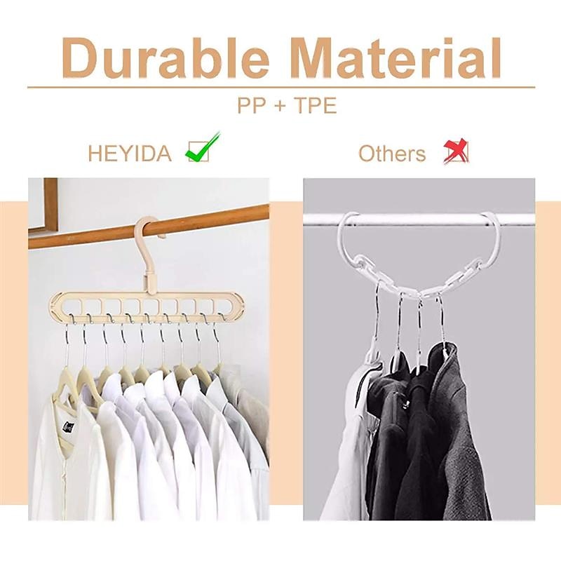 2pcs Clothes Coat Hanger Organizer Multi-port Support Drying Racks Plastic Scarf Cabide Storage Rack Hangers3