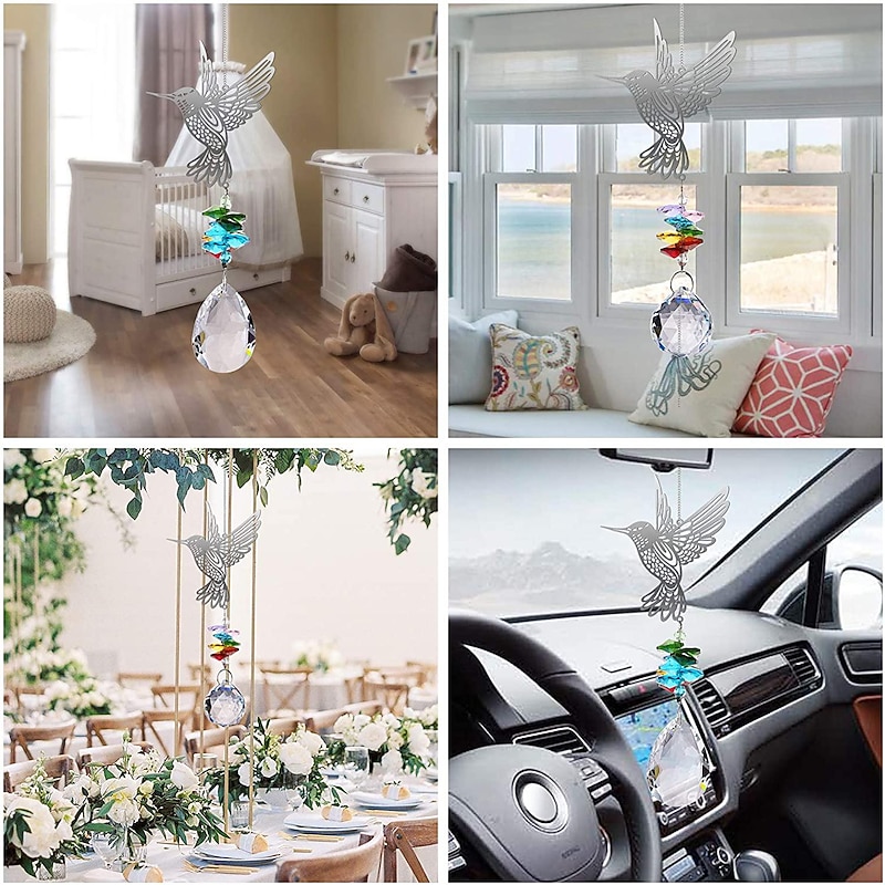 suncatcher hummingbird crystal sun catcher crystal pendant lighting pendant garden prism ball decoration4