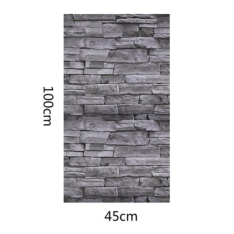 3D Brick Wallpaper Stone Self-Adhesive Peel and Stick Removable Contact Paper Refurbish Apartment Dorm Shop Strange Wall Brick Sticker For Bathroom Decor 17.7''x39.37''2