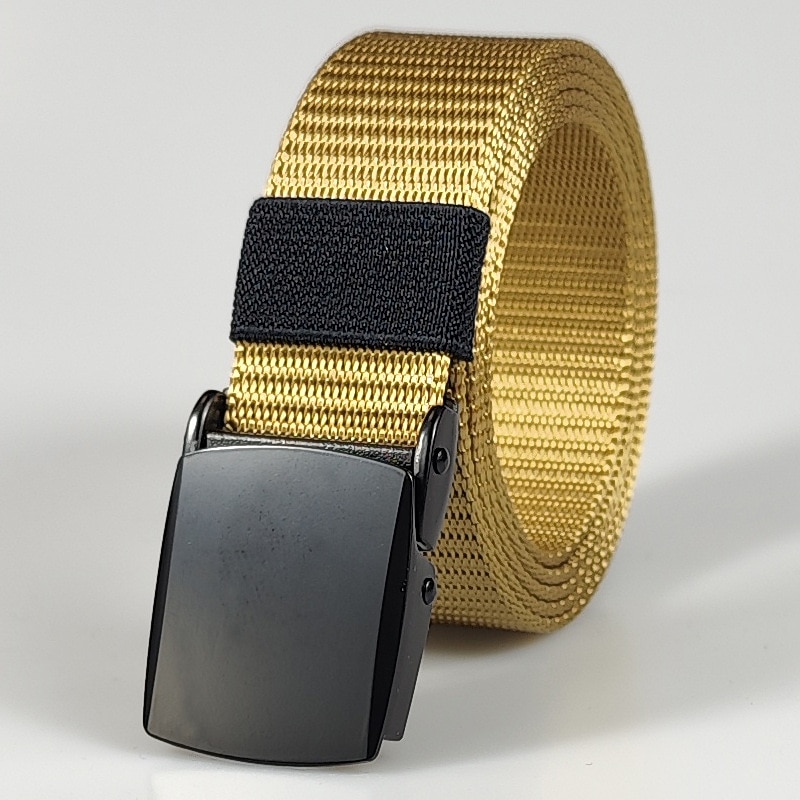 Men's Belt Tactical Belt Nylon Web Work Belt Black Yellow Nylon Military Army Plain Daily Wear Going out Weekend3