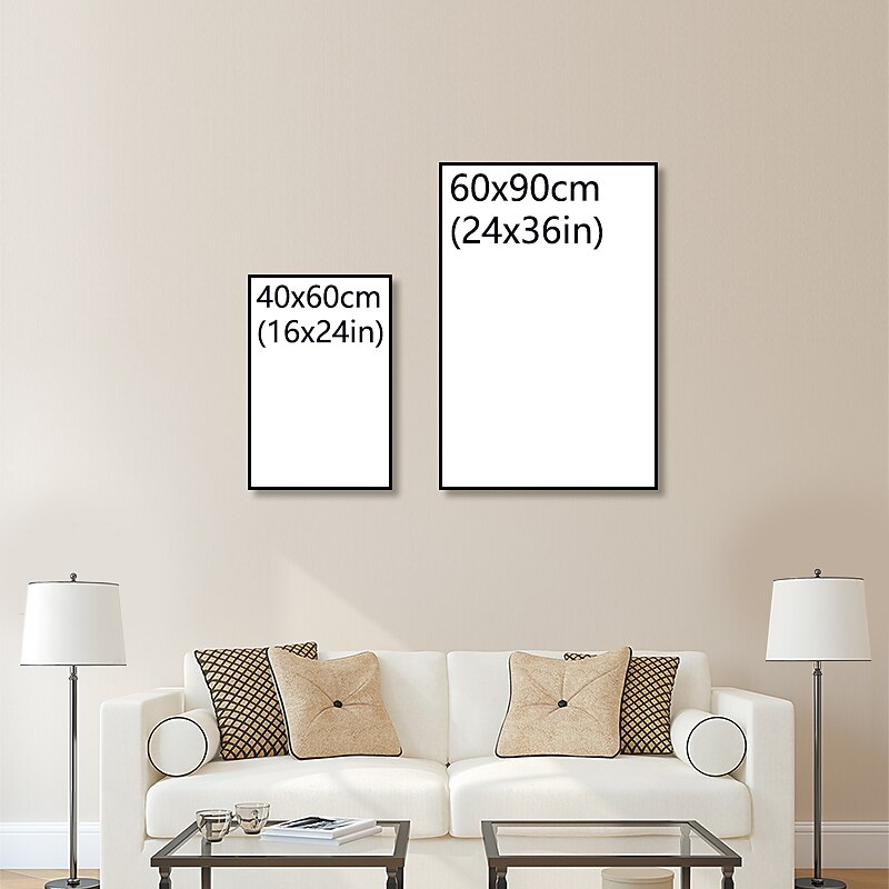 40*60cm/60*90cm Handmade Oil Painting Canvas Wall Art Decoration the Crowd with Colorful Umbrellas for Home Decor Stretched Frame Hanging Painting2