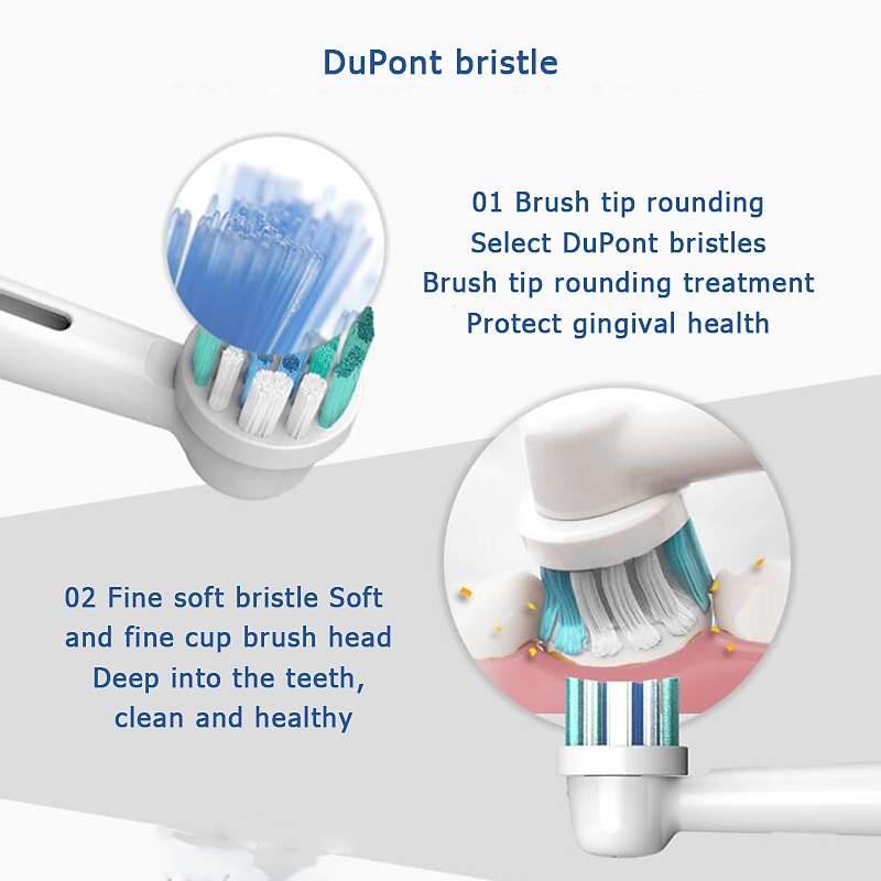 Whitening Electric Toothbrush Replacement Brush Heads Refill For Oral B Toothbrush Heads Wholesale 8Pcs Toothbrush Head2