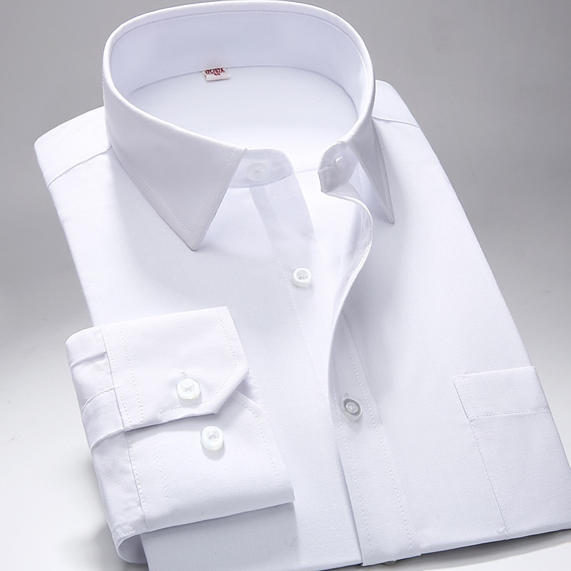 Men's Dress Shirt Non Iron Shirt Stripes and Plaid Wedding Office & Career Light Pink Black White Pink Long Sleeve Shirt Collar All Seasons Clothing Apparel3