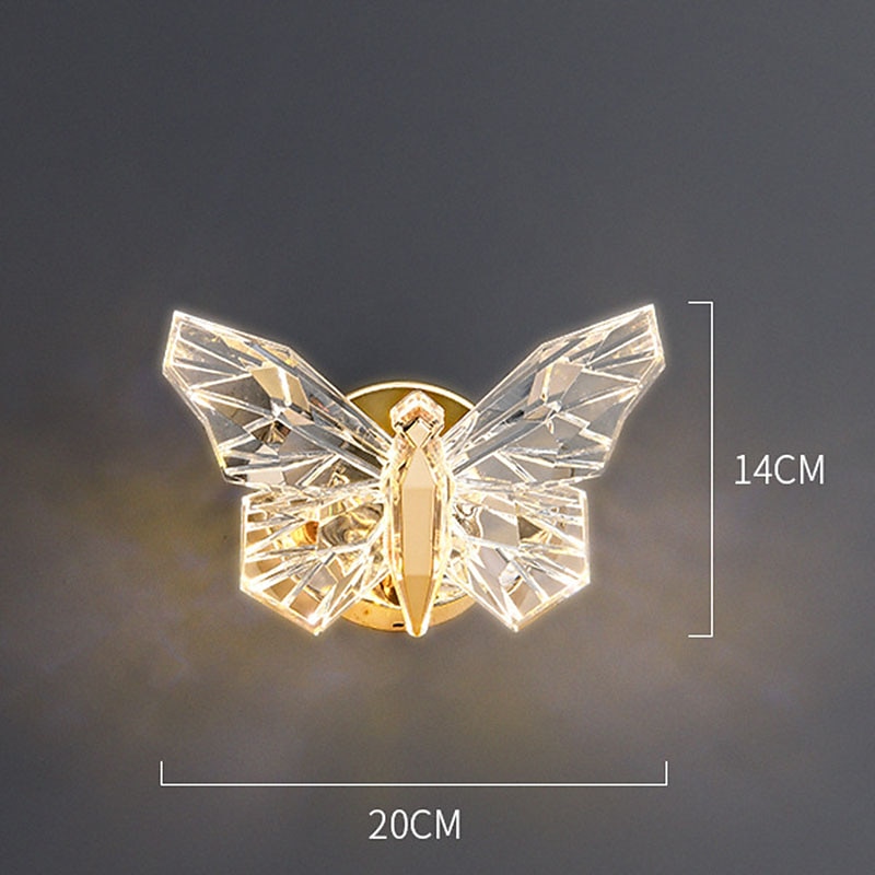 LED Wall Lights Unique Butterfly Design Modern Indoor Acrylic Wall Lamps Wall Sconces Warm White 3000K Bedroom Wall Sconces4
