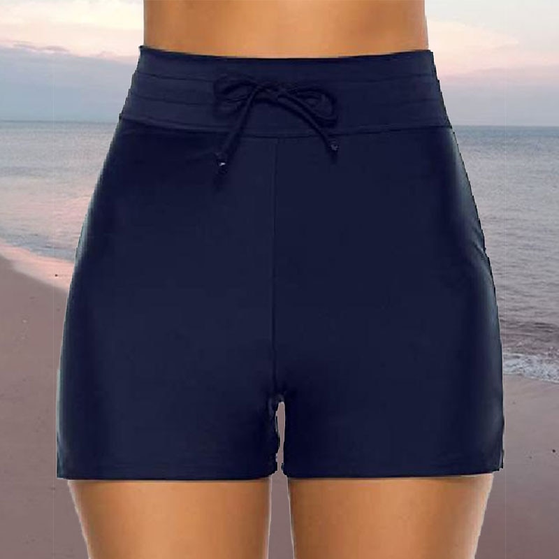 Women's Normal Swimwear Bikini Bottom Swim Shorts Shorts Swimsuit Drawstring Solid Color Beach Wear Summer Bathing Suits2