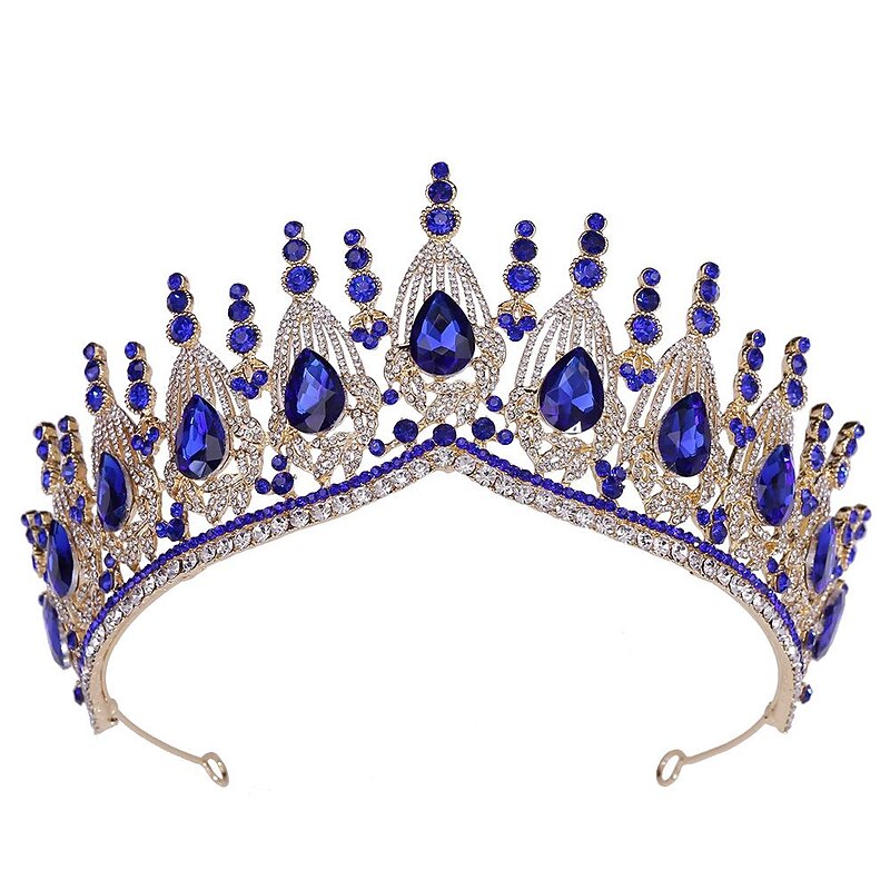 Color Tiara and Crown for Women Crystal Queen Crowns Rhinestone Princess Tiaras for Girl Bride Wedding Hair Accessories for Bridal Birthday Party Prom Halloween Cos-play Costume Christmas2