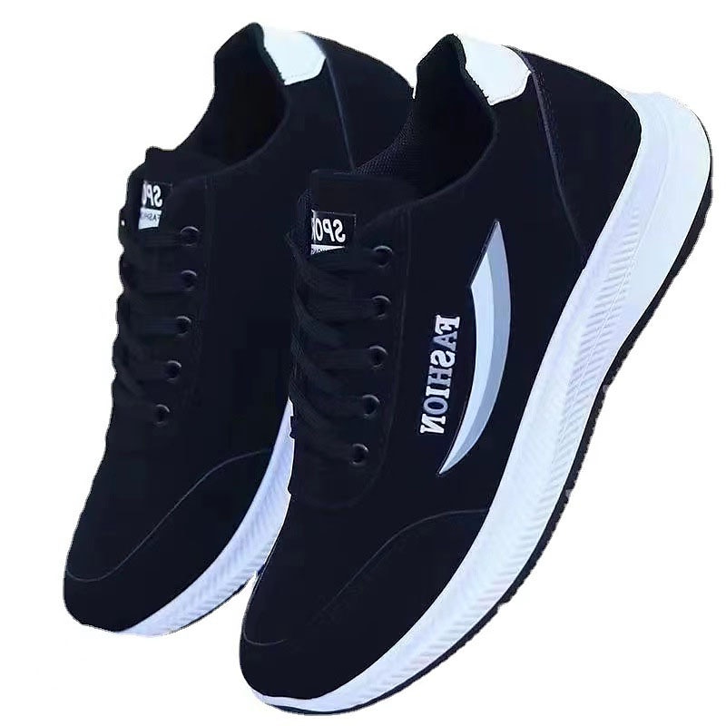 Men's Sneakers Casual Daily Office & Career Canvas Breathable Lace-up Black Red Black Summer Spring