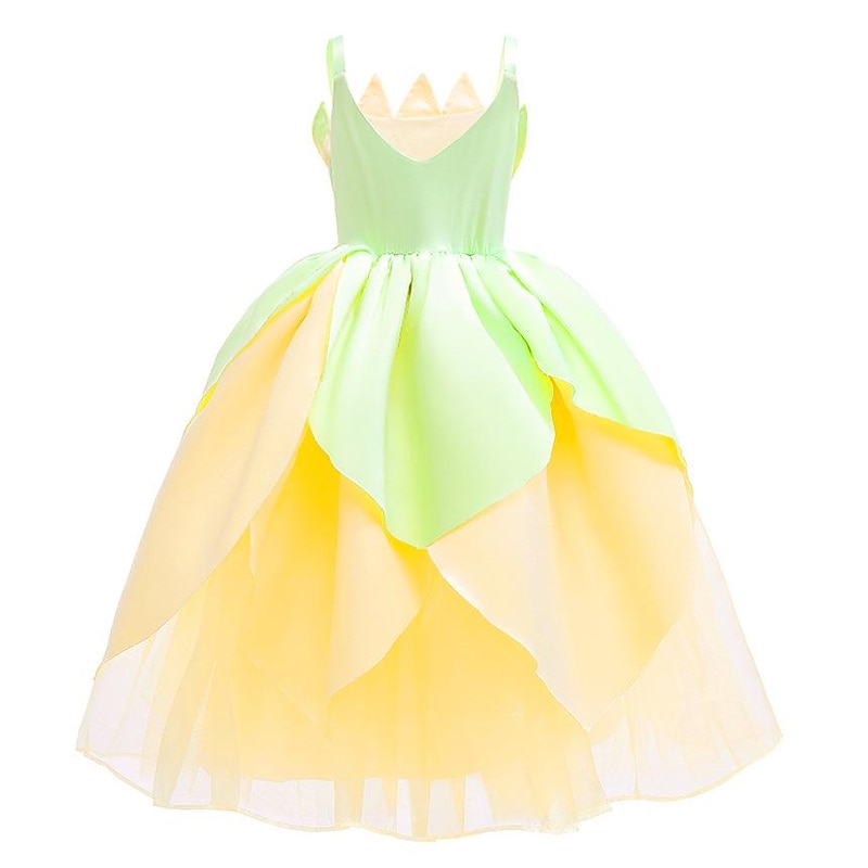 Tinker Bell Fairytale Princess Tiana Flower Girl Dress Theme Party Costume Tulle Dresses Active Sweet Movie Cosplay for Girls' Kid's Wedding Wedding Guest3