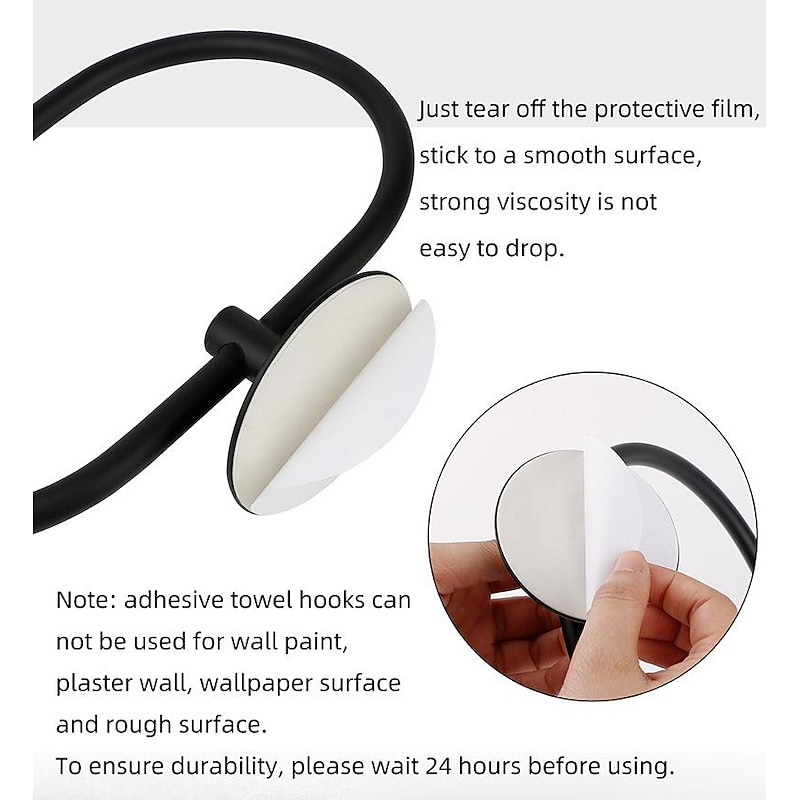 Towel Ring for Bathroom, Self-adhesive Hand Towel Holder Wall Mounted,304 Stainless Steel Bath Towel Hanger/Round Hand Towel Rack Perfect for Bathroom, Sink, Kitchen2