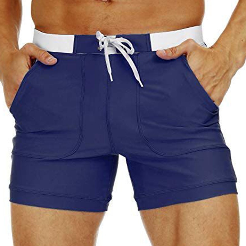 Men's Swimwear Swim Shorts Swim Trunks Shorts Pocket Plain Comfort Breathable Holiday Going out Hawaiian Boho Pink Red4