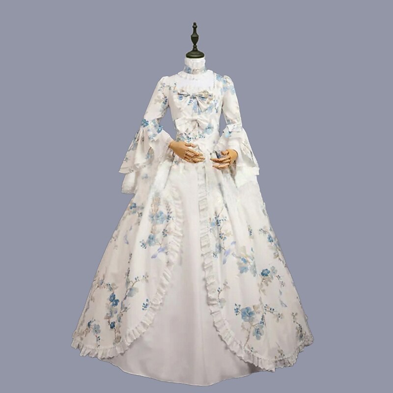 Rococo Victorian Vintage Dress Ball Gown Prom Dress Maria Antonietta Bridal Fancy Dress Women's Masquerade Carnival Wedding Party Adults' Dress