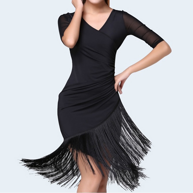 Activewear Dress Printing Tassel Solid Women's Training Performance Half Sleeve High Milk Fiber4