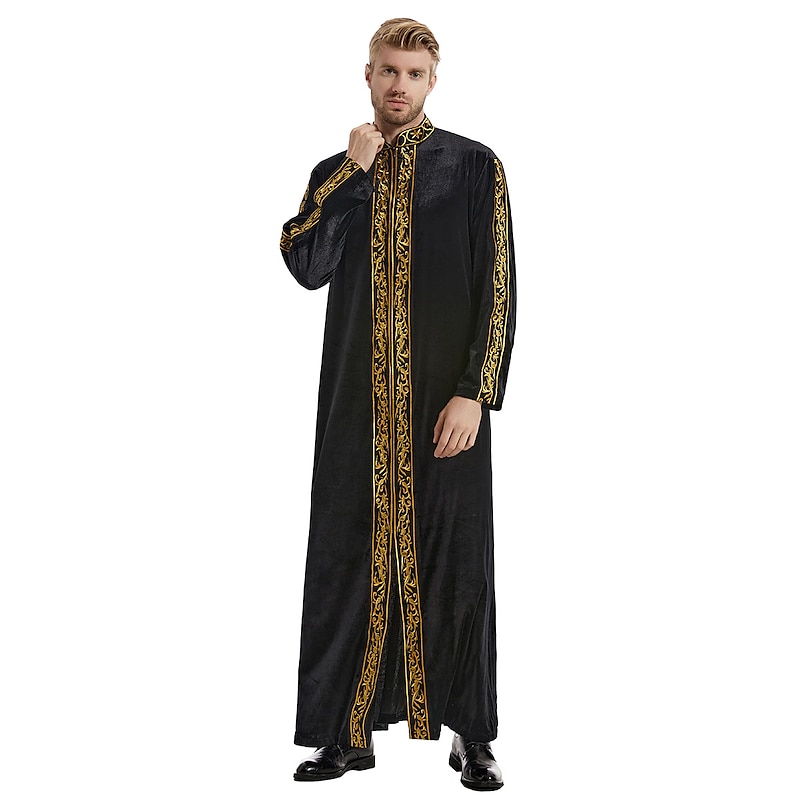 Men's Robe Thobe / Jubba Religious Saudi Arabic Arabian Muslim Ramadan Adults Leotard / Onesie4
