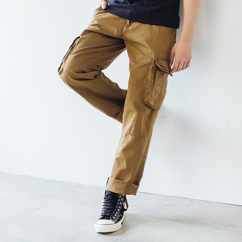 Men's Cargo Pants Cargo Trousers Trousers Work Pants Multi Pocket 6 Pocket Plain Comfort Breathable Streetwear Vintage ArmyGreen Black Micro-elastic4