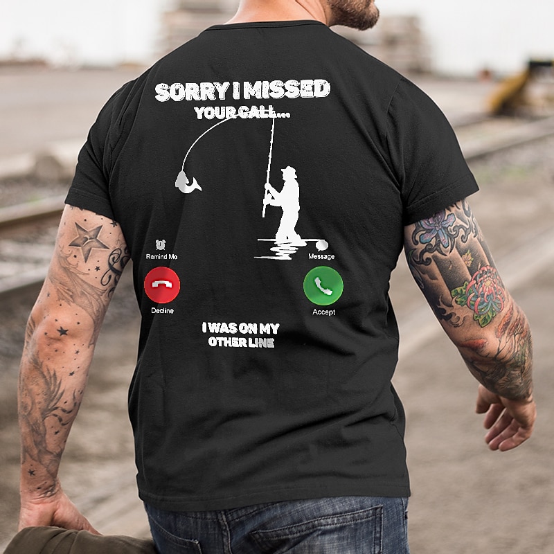 Men's Catus Fishing T Shirt Graphic Tee 100% Cotton Short Sleeve Graphic Shirt Apricot Black Red Comfortable Tee Vacation Daily Wear Fashion Designer Clothing