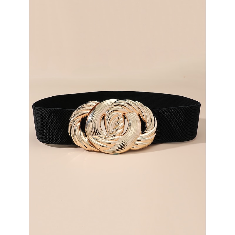 Women's Belt Elastic band Black Skinny Belt Dailywear Weekend Pure Color3