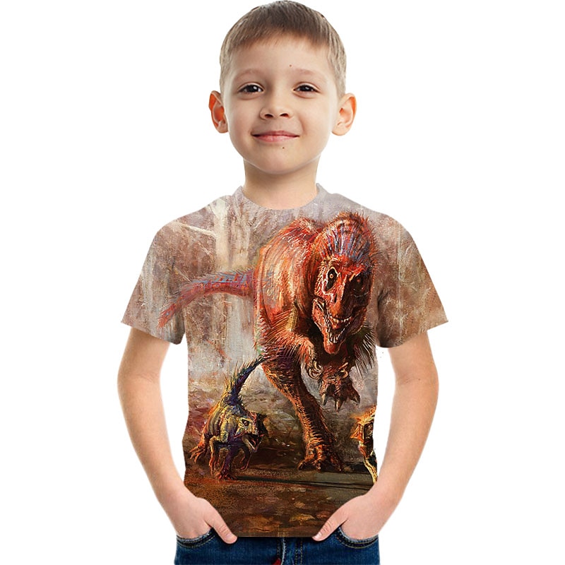 Fashion Letter Pattern Printed Short Sleeve T-Shirt Fashion 3D Printed Colorful Shirts For Boys And Girls4