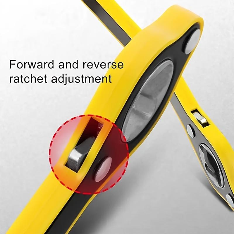Car Labor-saving Universal Jack Ratchet Wrench Upgrade Slotted/Hexagonal  Dual Purpose Universal Jack Wrench Repair Tools Accessories Scissor Jack Garage Tire Wheel Lug Wrench Handle Labor-saving Wrench Car Repair Tool3