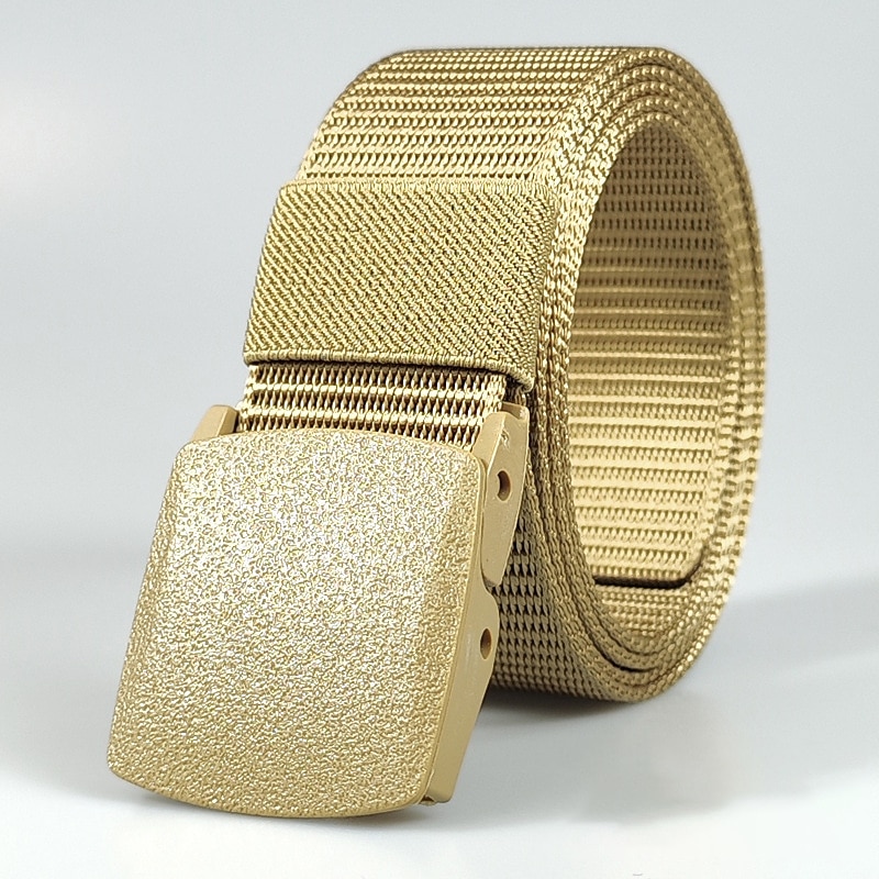 Men's Belt Tactical Belt Nylon Web Work Belt Black Yellow Knitted Fabric Military Army Plain Daily Wear Going out Weekend3