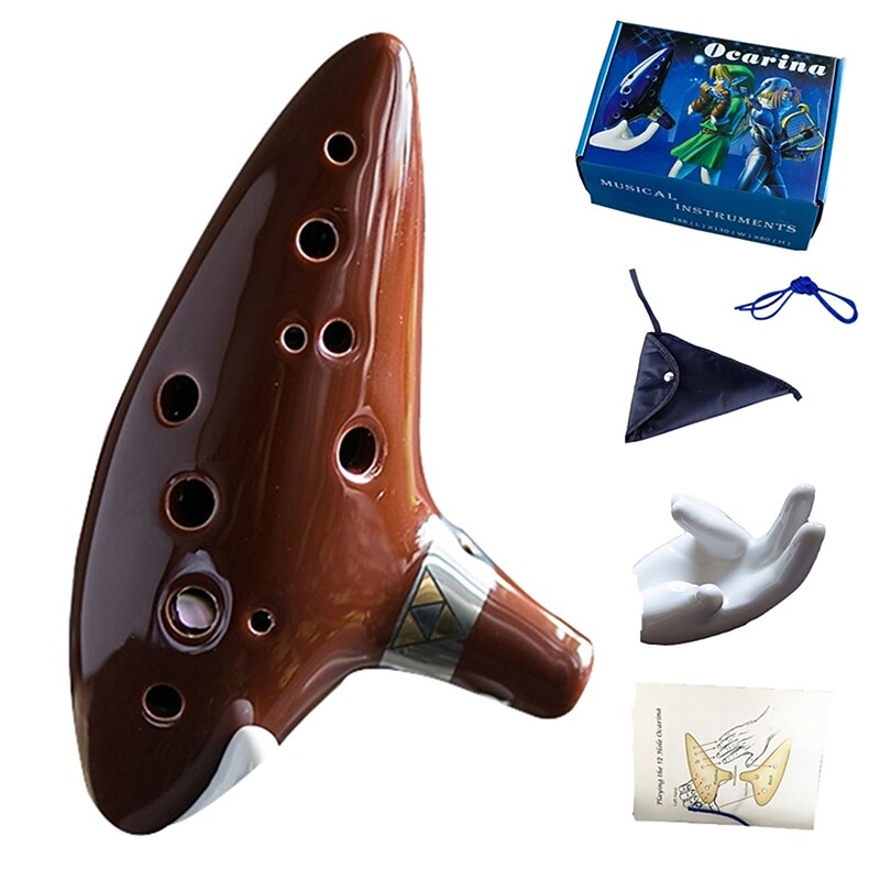 12 Hole Ocarina Ceramic Alto C Legend Of Ocarina Flute Music Instrument3