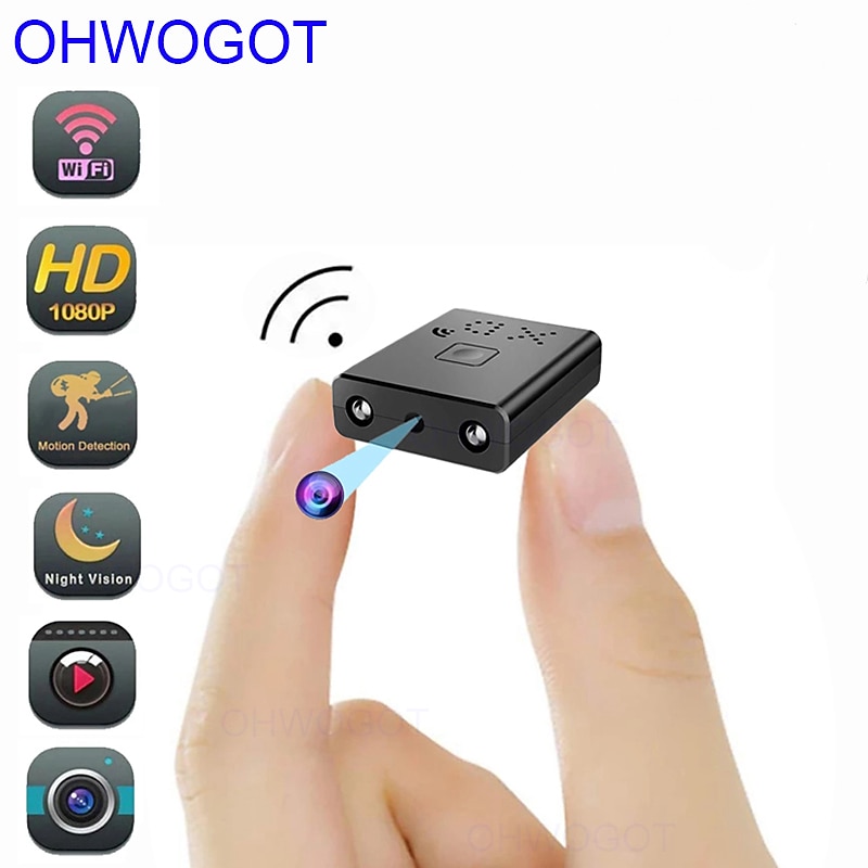 Mini WiFi Camera - Full HD 1080P Security Camera with IR-CUT, Night Vision, Motion Detection