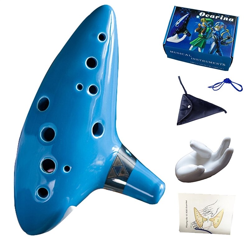 12 Hole Ocarina Ceramic Alto C Legend Of Ocarina Flute Music Instrument4