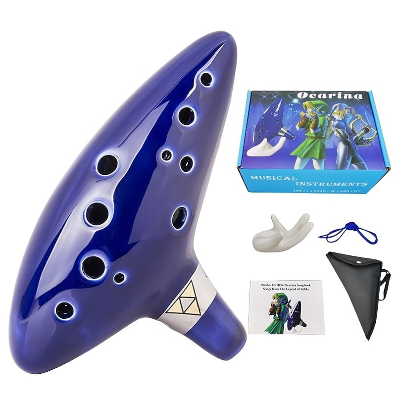 12 Hole Ocarina Ceramic Alto C Legend Of Ocarina Flute Music Instrument2