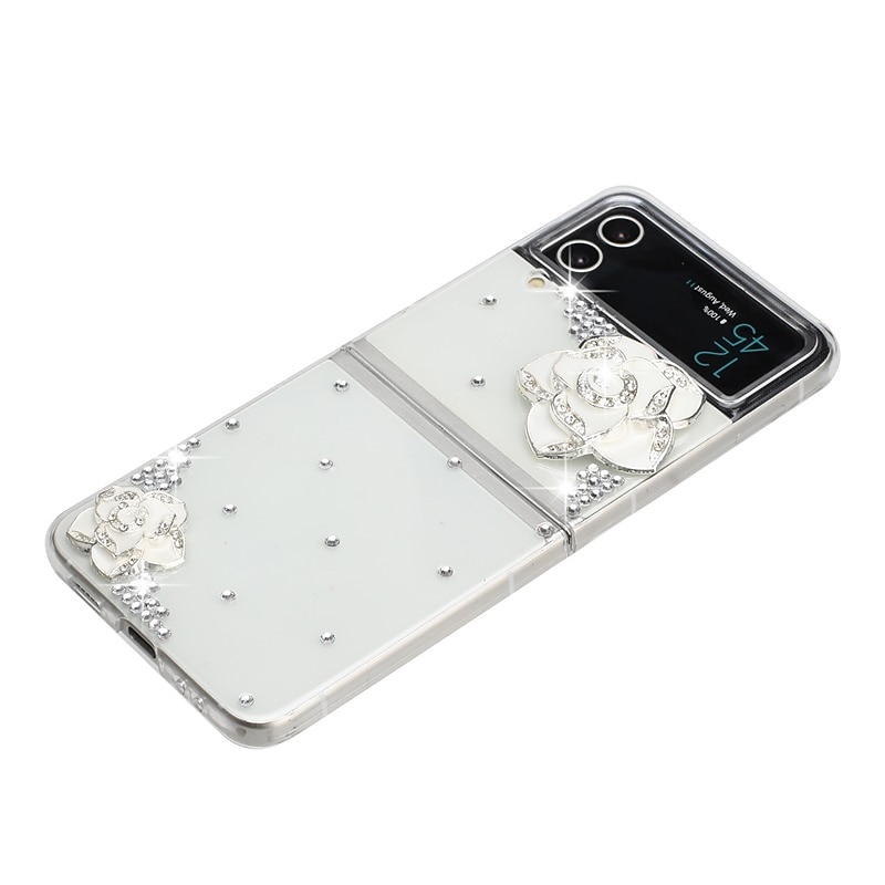 Phone Case For Samsung Galaxy Z Flip 7 Z Flip 6 Z Flip 5 Z Flip 4 Z Flip 3 Flip Flip Bling Rhinestone Crystal Diamond PC3
