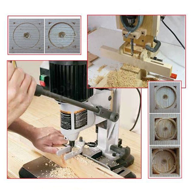 4pcs Woodworking Bit Hole Drill Carpenter Square Drill Bit Tool Guide Positioner 1/2, 1/4, 5/16, 3/8 Inch2