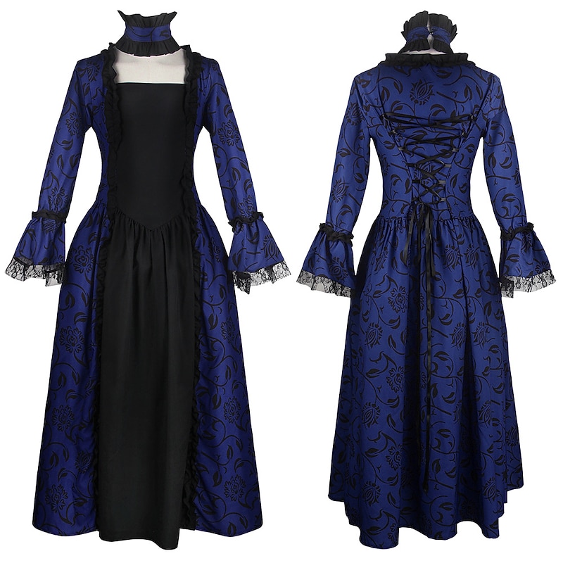 Gothic Rococo Victorian Party Costume Ball Gown Prom Dress Princess Fancy Dress Women's Royal Masquerade Party Carnival of Venice Adults' Dress4