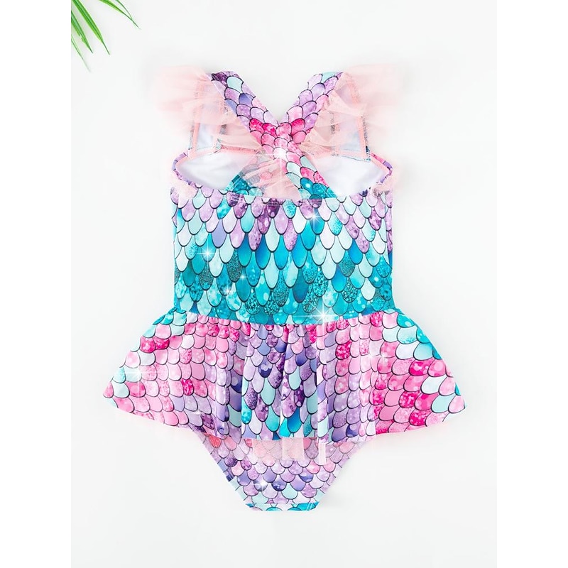 The Little Mermaid Ariel Mermaid Swimwear Bikini Swimsuits Active Sweet Movie Cosplay for Girls' Kid's2