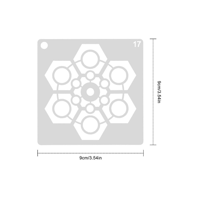 36pcs Templates Stencil Set, Reusable Craft Stencils, Mandala Stencils, Laser Cutting Painting Stencils For DIY Painting Art Scrapbook, Wood, Paper, Furniture, Door, Floor Wall, 9x9cm(3.5*3.5in)2