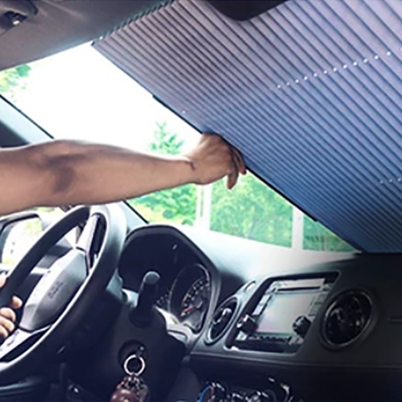 1 PCS Car Sun Shade Windshield Retractable Easy to Enstall For universal Windshield Sun Sun Protection Glare Polyvinyl Chloride 46/65/70/80 cm3