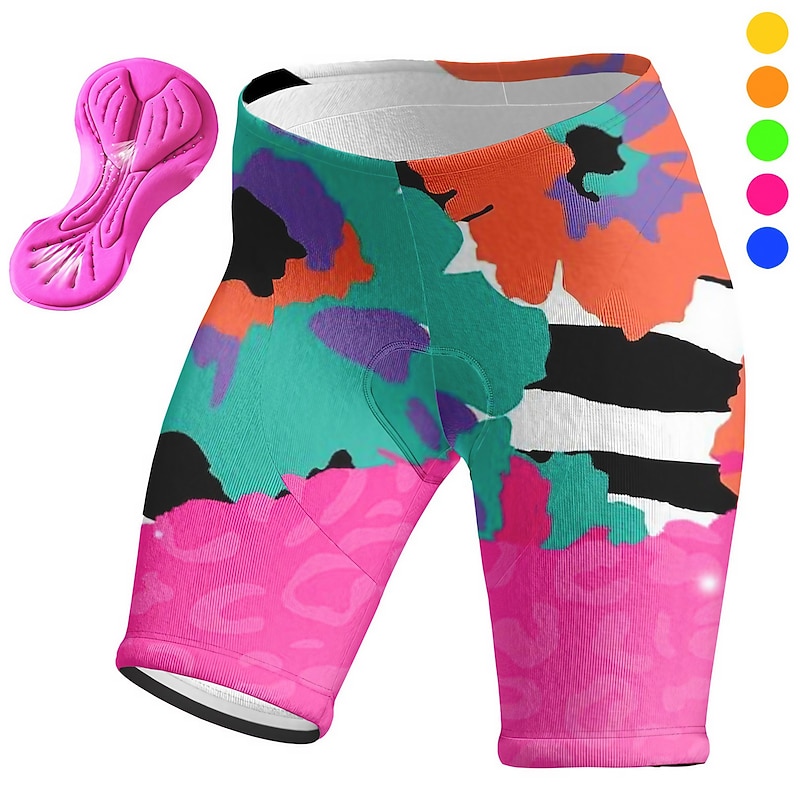 Women's Graphic Cycling Shorts Bike Padded Shorts / Chamois Bottoms Mountain Bike MTB Road Bike Cycling Sports 3D Pad Cycling Quick Dry Moisture Wicking Pink Red Spandex Clothing Apparel Bike Wear